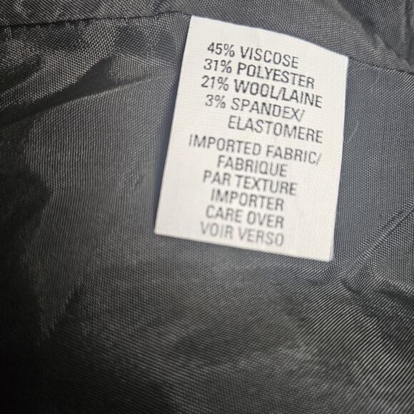 Anne Klein Dark Brown Wool Blend Blazer Jacket Size Small - Picture 4 of 4